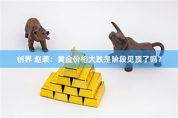 创界 赵袭：黄金价格大跌是阶段见顶了吗？