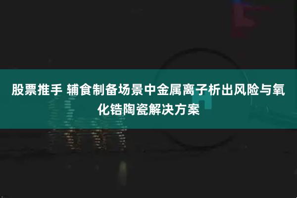 股票推手 辅食制备场景中金属离子析出风险与氧化锆陶瓷解决方案
